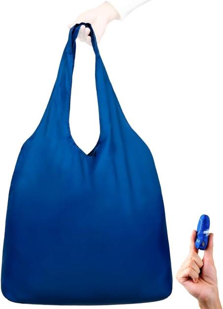 Nanobag Bolsa ultraligera de tamaño extra grande para mujeres y hombres, bolsa de comestibles reutilizable resistente, bolsa de compras de viaje plegable, bolsa de tela plegable con asas, bol