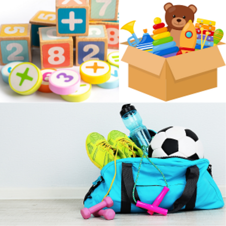 ألعاب الأطفال والمنتجات الرياضية