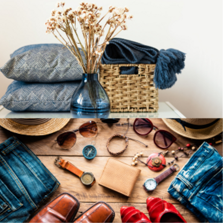 الملابس والإكسسوارات والمستلزمات المنزلية