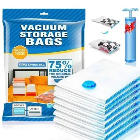 أكياس التخزين لتوفير %80 من المساحة