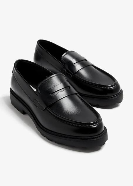 Chaussures Derby homme en cuir noir de luxe