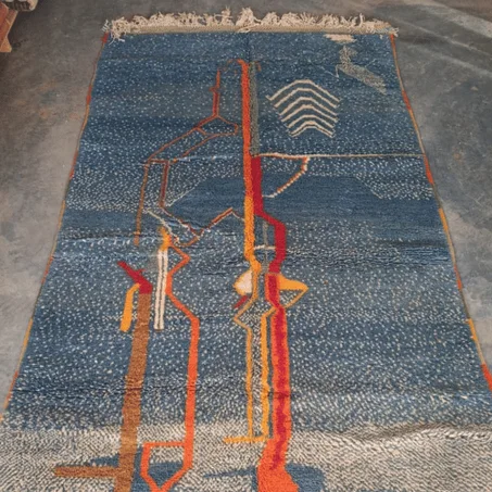 Tapis berbère tissé et noué