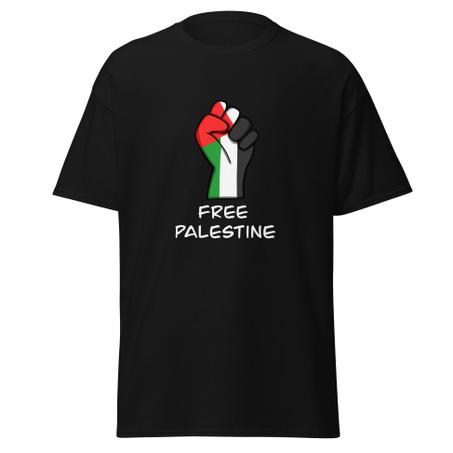 Free Palestine tshirt أبيض أسود