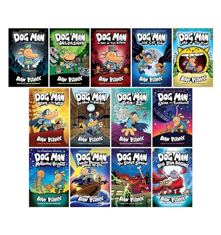 Dog Man Books Series Set 1-13 by
