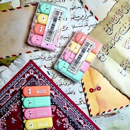 أقلام تحديد على شكل دب كيوت😍