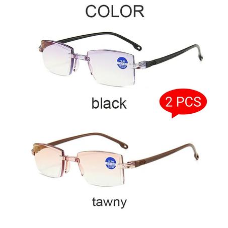 زوج جديد الرجال النساء بدون شفة نظارات للقراءة مكافحة الضوء الأزرق ثنائية البؤرة بالقرب من التكبير نظارات طويل النظر نظارات جميع القياسات متوفرة