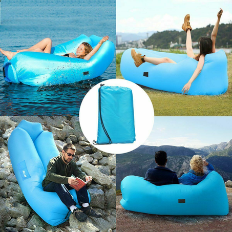 pouf de camping gonflable
