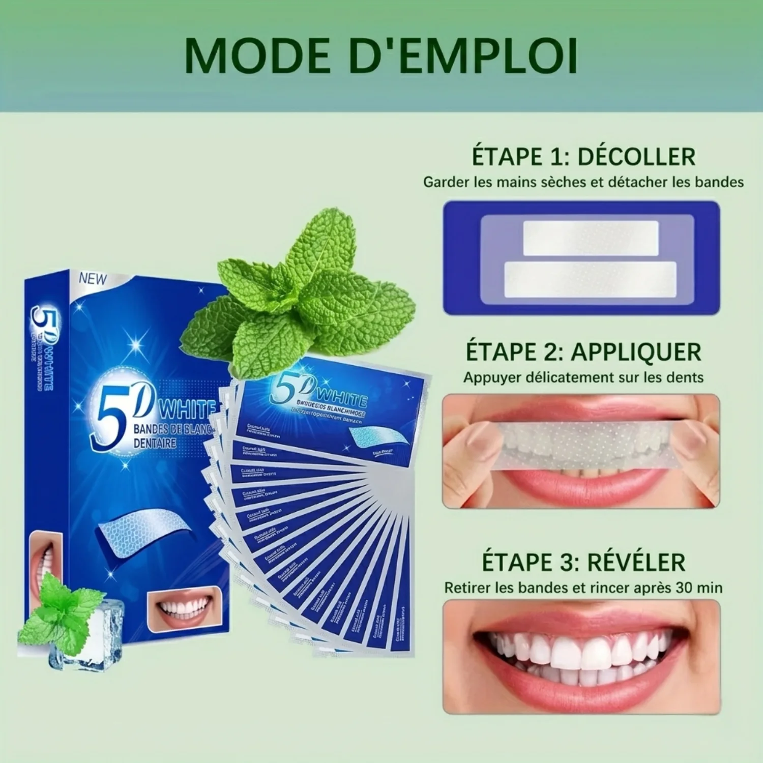 Bandes de Blanchiment Dentaire – Sourire Blanc en 7 Jours