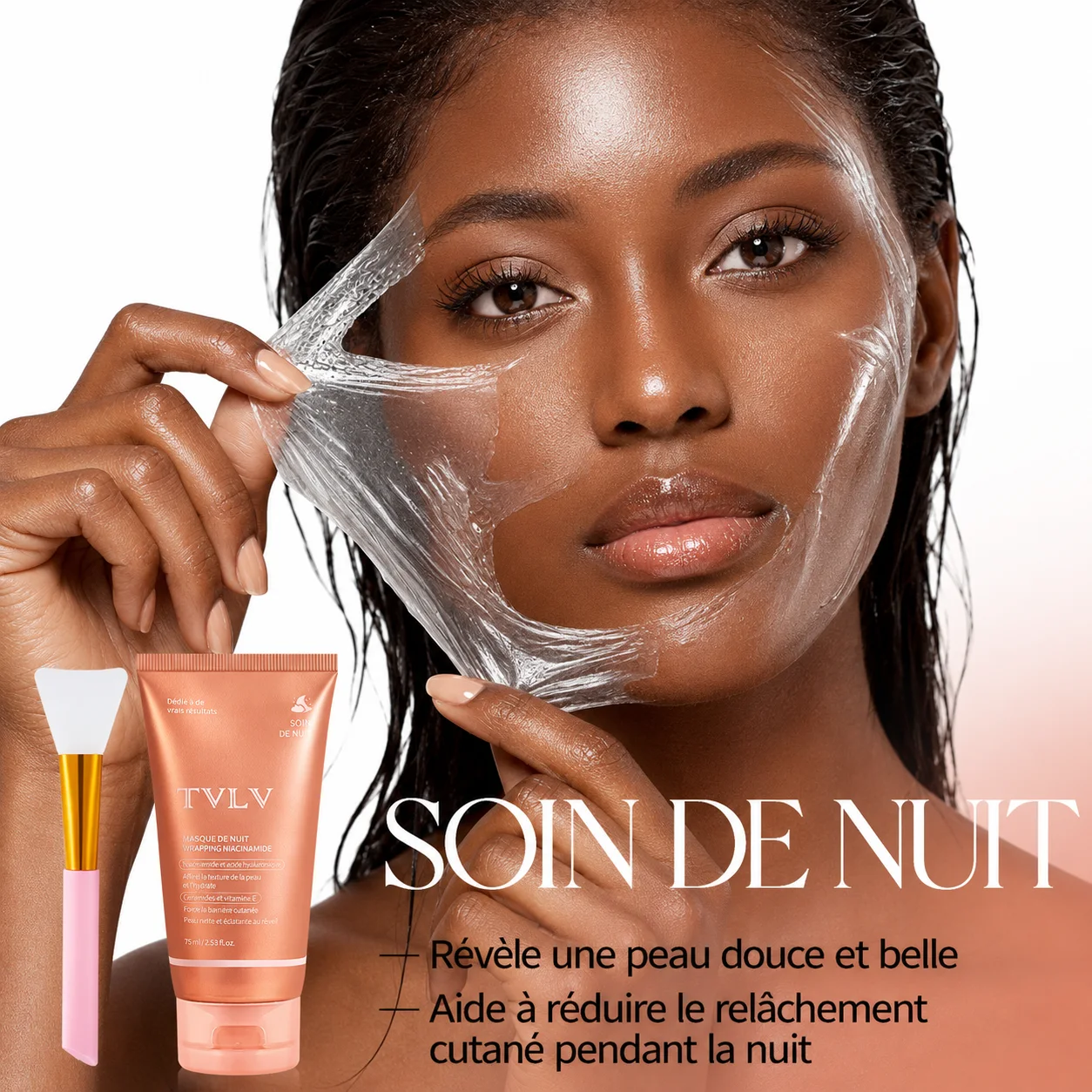 Masque de Nuit Film au Collagène & Niacinamide – L'Effet 