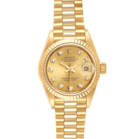 Rolex  - Montre femme en acier