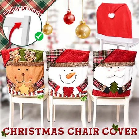 🎁Early Christmas Sale-49% OFF🎄Christmas Back Chair Slip Covers - Buy 3 Get 1 Free