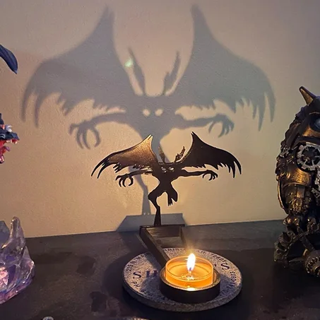 Halloween Ghost Demon Candle Holder Shadow