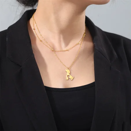 Necklace Gold Color Stainless Steel