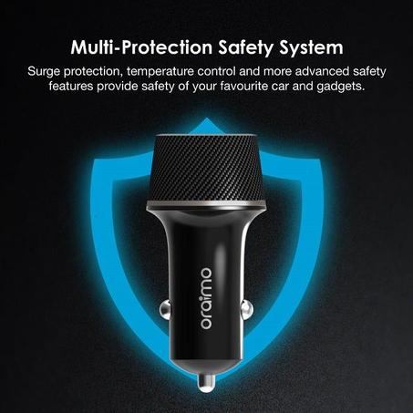 oraimo Highway Dual USB Fast Charging Car Charger OCC-21D