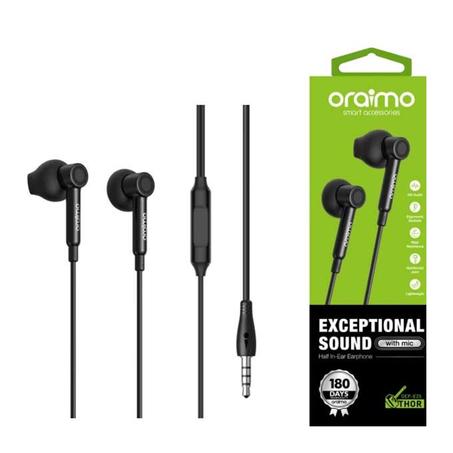 Oraimo OEP-E25 HD Audio Half In- Ear Earphone
