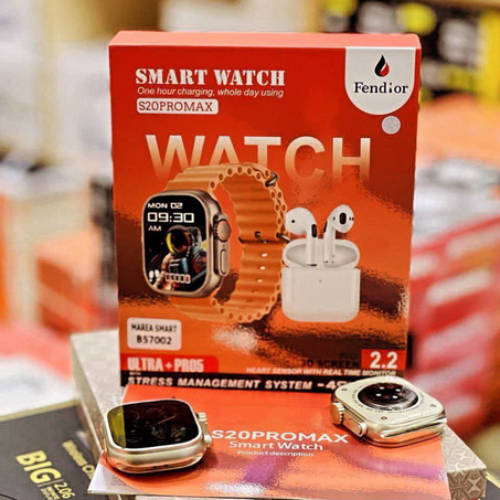 199 درهم  باك ساعة و سماعات ايربودز S20 Pro Max smart watch