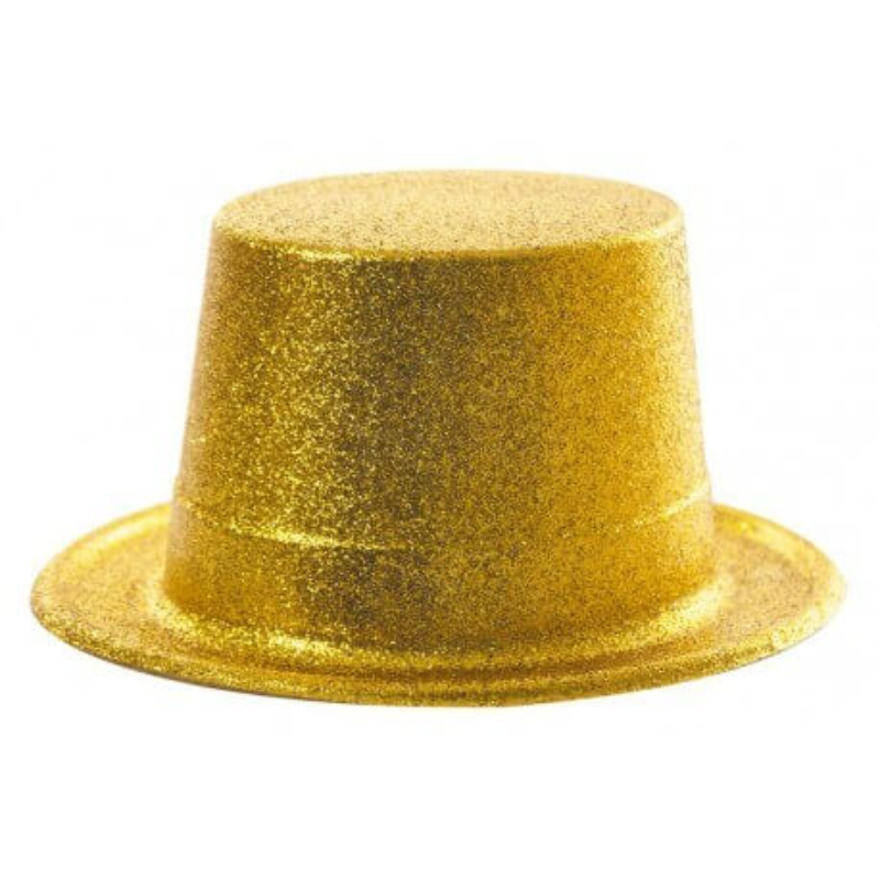 Chapeau pailleté doré pour fête