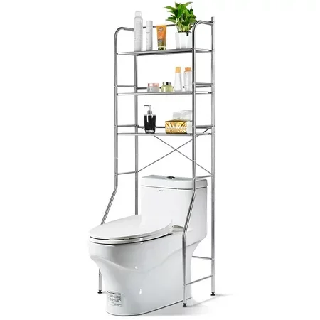 Étagère de salle de bain, meuble mural de rangement pour les toilettes