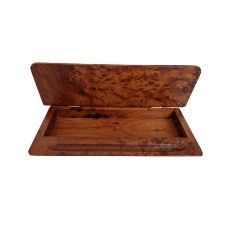 Vintage Morrocan  Burlwood Pencil Box and Desk Organizer, Wooden Pen Case