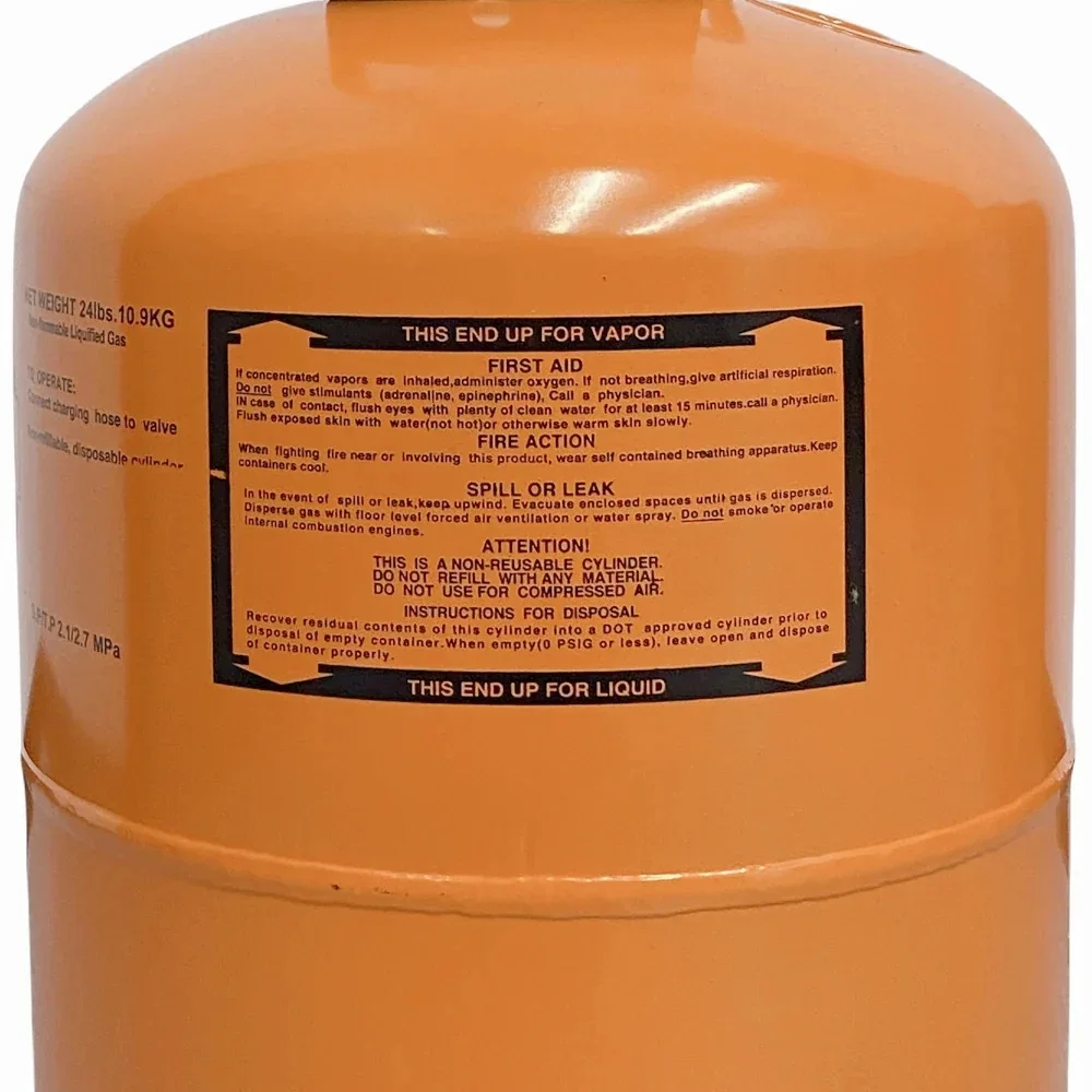 24LB R404A Refrigerant Cylinder - High Performance Cooling Gas for Refrigeration Systems - Steel Tank