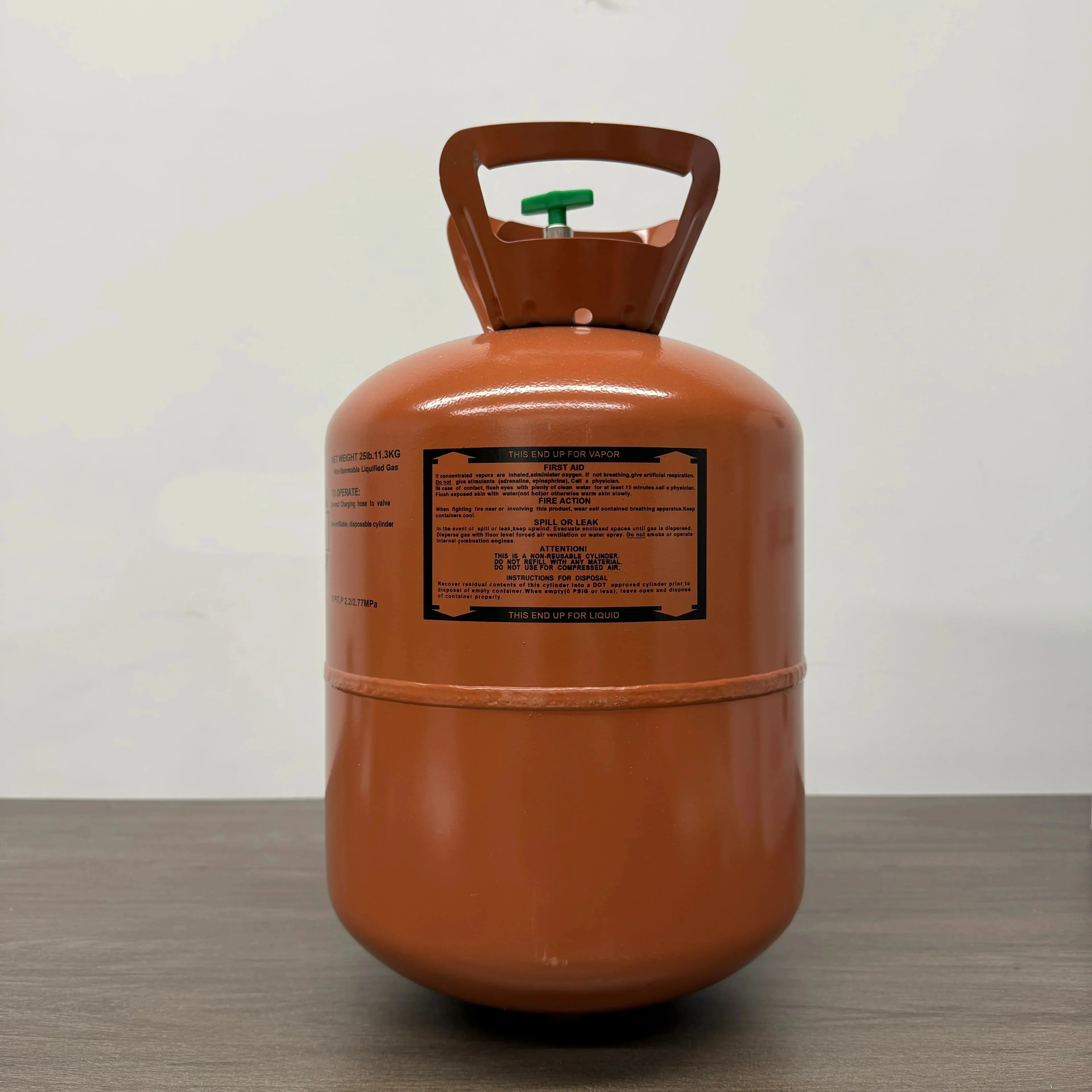 25LB R407A Refrigerant Cylinder - High Performance HVAC Cooling Gas - Steel Tank