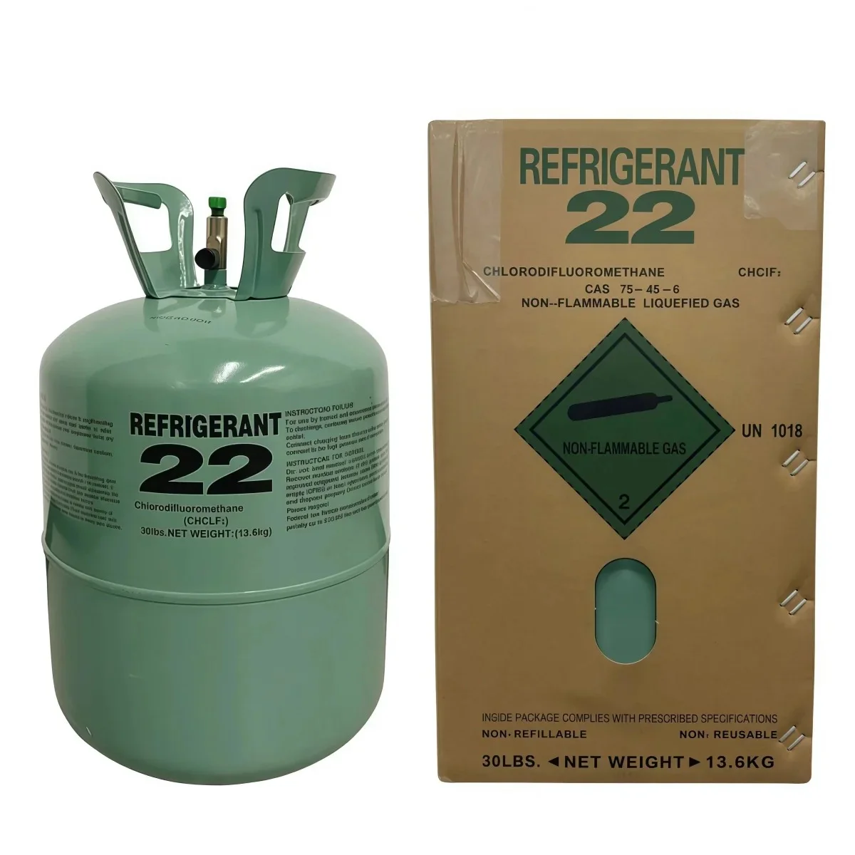 22LB R22 Refrigerant Cylinder - Reliable AC Cooling Solution - Steel Tank