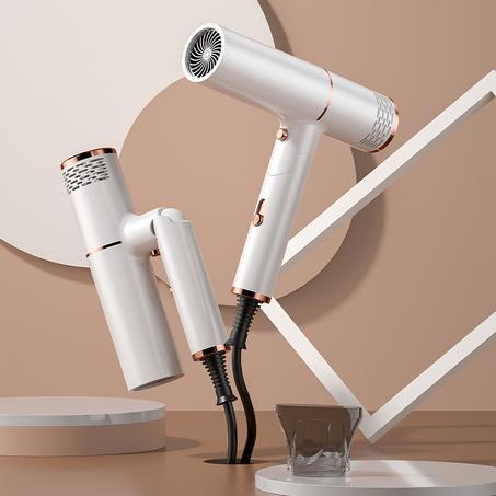 مجفف شعر احترافي للسفر مع موزع للنساء والرجال للمنزل وصالونات التجميل هدية منخفضة الضوضاء وخفيف الوزن المجعد وامشاط 3 سرعات  1500 واط ساعي