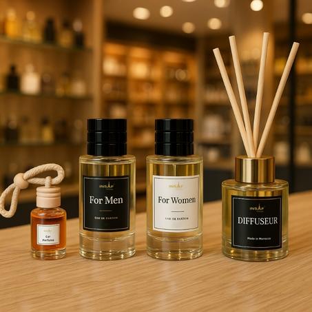 ✨باك   2  عطور 50 مل + معطر المنزل + عطر للسيارة✨