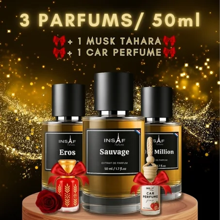 ✨باك 3 عطور✨ (مسك طهارة + عطر للسيارة)   🎀
