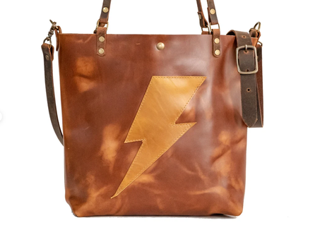 The Stardust Bolt Tote Leather Tote Bag 2022