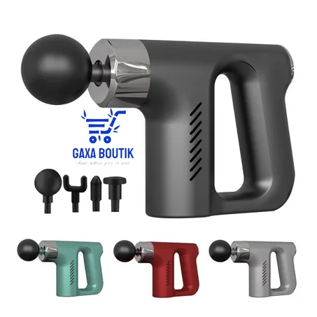 Pistolet de Massage Musculaire Fascial Gun KH-740 – Appareil de Massage Profond – 4 Têtes – 5 Vitesses – Soulagement Douleur & Récupération Sportive