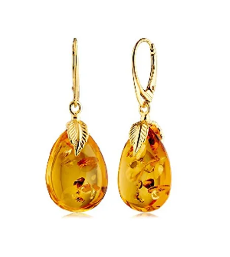 طوانك الكهرمان Boucles d'oreilles Ambre