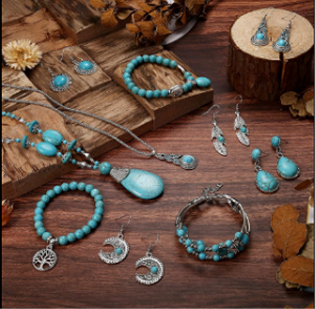 مجوهرات احجار الفيروز الكريمة