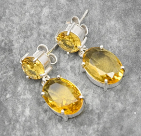 حلقات اذن احجار السترين الكريمة