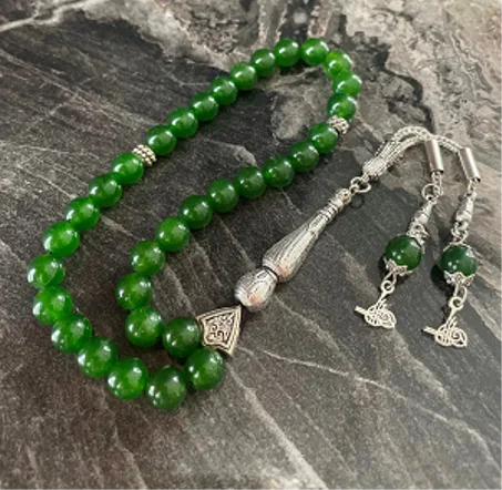 تسبيح حجر الزمرد Tasbih , Misbaha en Emeraude