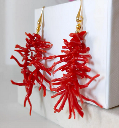 حلقات اذن مرجان حر اصلي