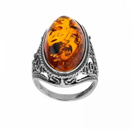 خواتم الكهرمان الطبيعي Bagues en Ambre véritable & Argent