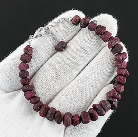 سوار من الياقوت متعدد الأوجه Bracelet Rubis Facetté 4mm