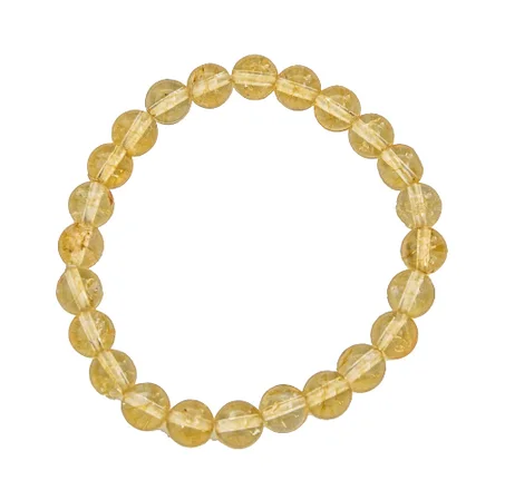 Bracelet Citrine – Pierres boules 8mm