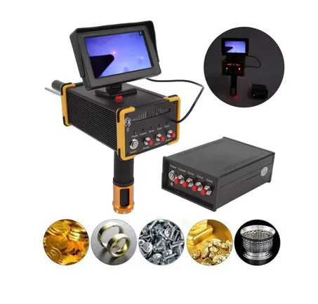 جهاز الماسح الضوئي المعدني من Gold Finder نطاق البحث للكشف عن المعادن بطول 15 مترًا 1000 متر مع شاشة GR8000 جهاز الماسح الضوئي المعدني الأصفر
