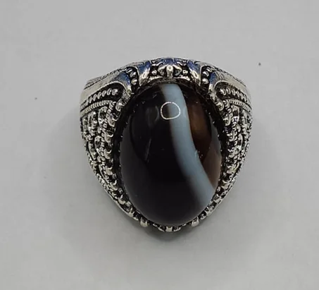 خاتم عقيق سليماني طبيعي حجر روحاني