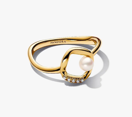 حلقات باندورا الدائرية المرصعة باللؤلؤ العضوي والمستزرع في المياه العذبة المعالجة