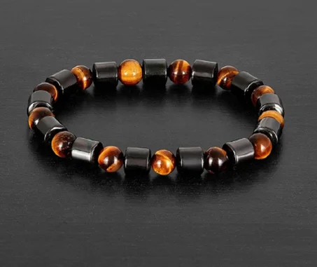Bracelet Perle Homme Oeil de Tigre
