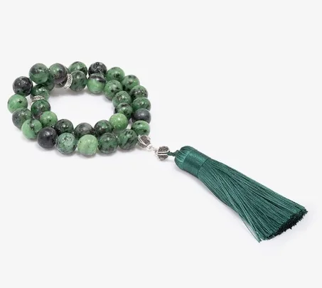 سبحة بحجر كريم طبيعي روبي زوسيت