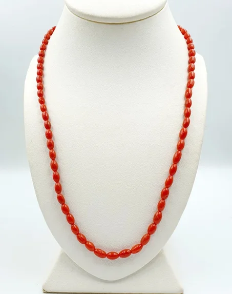 Authentique collier de corail méditerranéen AAA