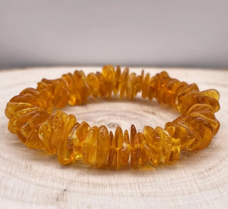 BRACELET AMBRE MIEL "BIEN-ÊTRE" - BAROQUE