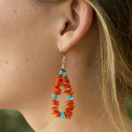 Boucles d'Oreilles Corail