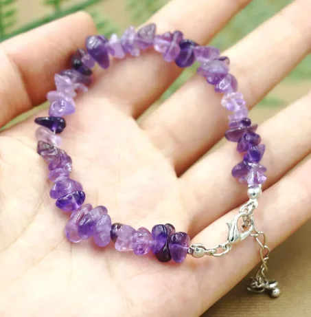 Bracelets de perles naturelles Améthyste  pour femmes