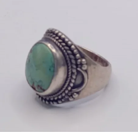 خاتم فض 925 مع حجر الفيروز