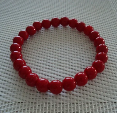 bracelet rouge corail